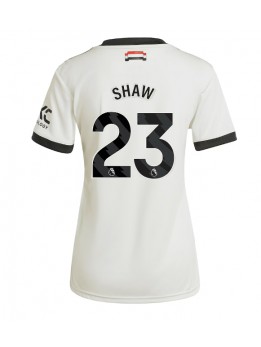 Billige Manchester United Luke Shaw #23 Tredjedrakt Dame 2024-25 Kortermet